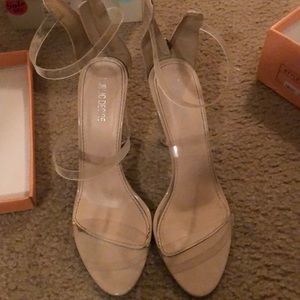 Public desire nude patent heel